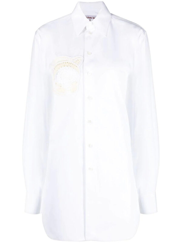 Stella McCartney  crochet-patch long-sleeve shirt