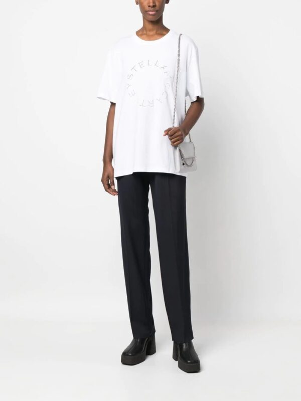 Stella McCartney  rhinestone-logo short-sleeved T-shirt - Image 2