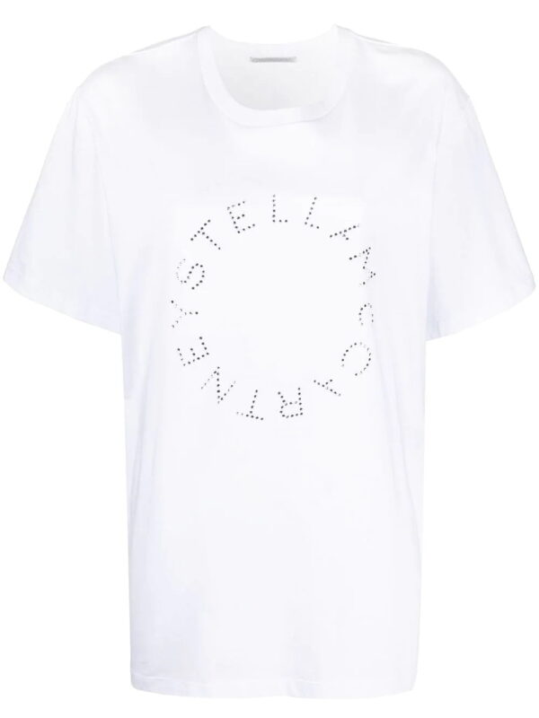 Stella McCartney  rhinestone-logo short-sleeved T-shirt