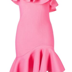Alexander McQueen strapless ruffled minidress