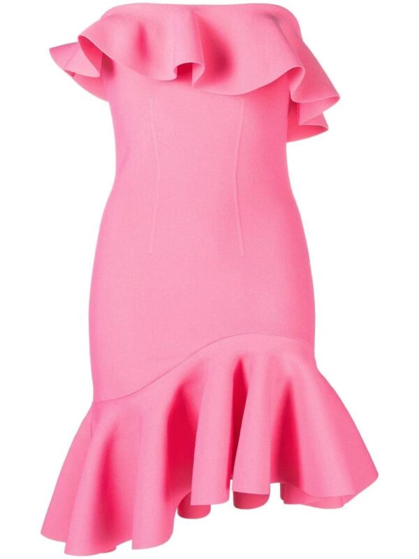 Alexander McQueen  strapless ruffled minidress