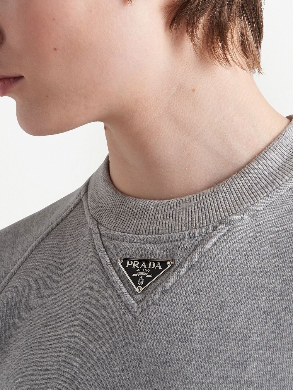Prada triangle-logo sweatshirt - Image 4