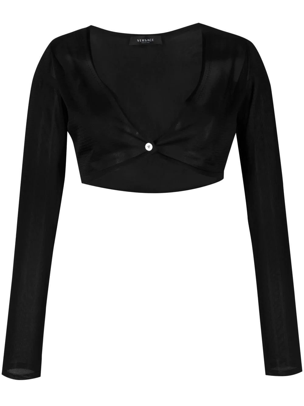 Versace Medusa cropped buttoned cardigan