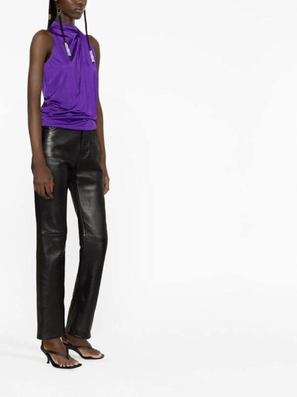 Versace  slash-detail halterneck top - Image 3