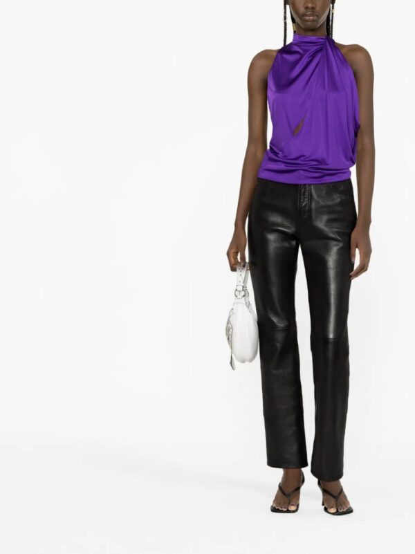 Versace  slash-detail halterneck top - Image 2