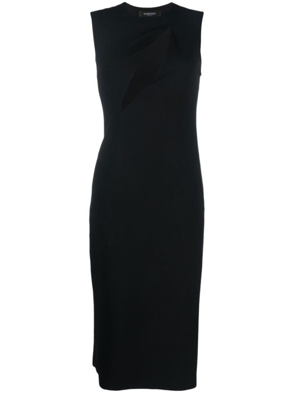 Versace cut-out sleeveless midi dress