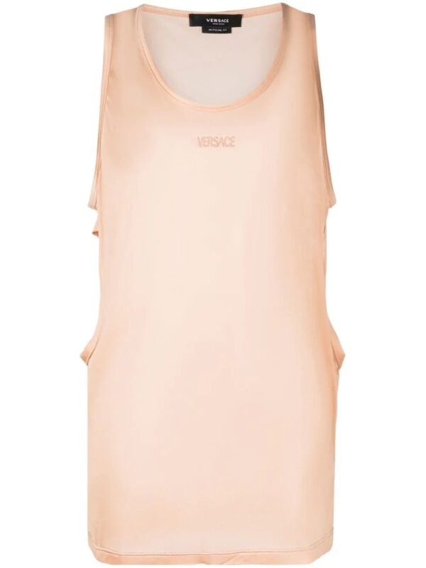 Versace  embroidered-logo detail tank top
