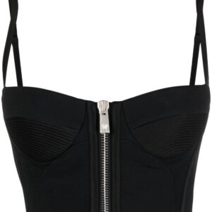 Versace  zip-up bustier top