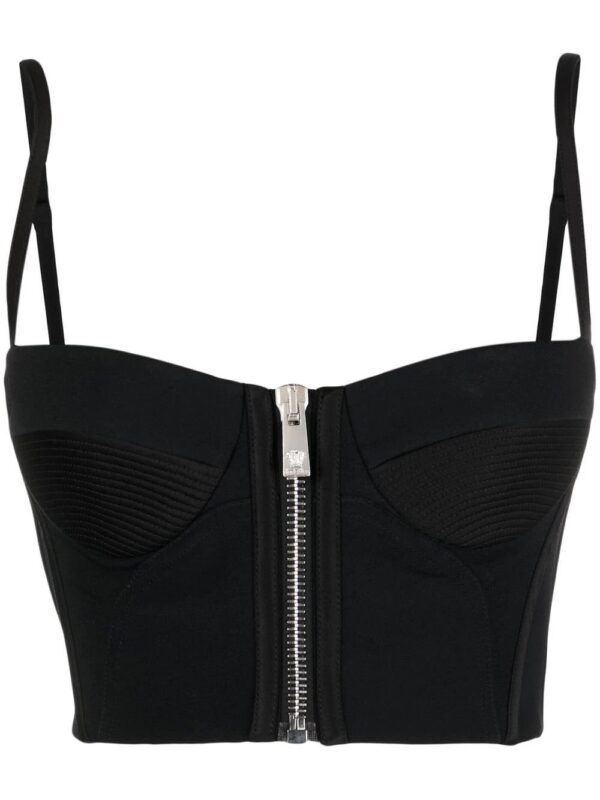 Versace  zip-up bustier top