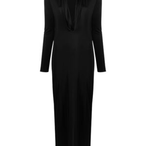 Versace cowl-neck midi dress