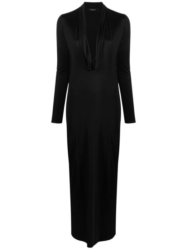 Versace cowl-neck midi dress