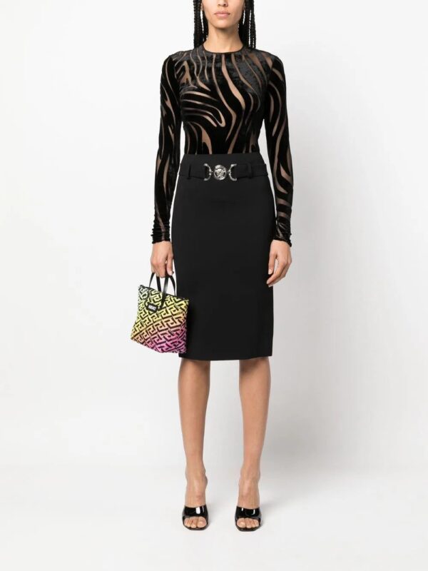 Versace  Zebra Velvet long-sleeve bodysuit - Image 2
