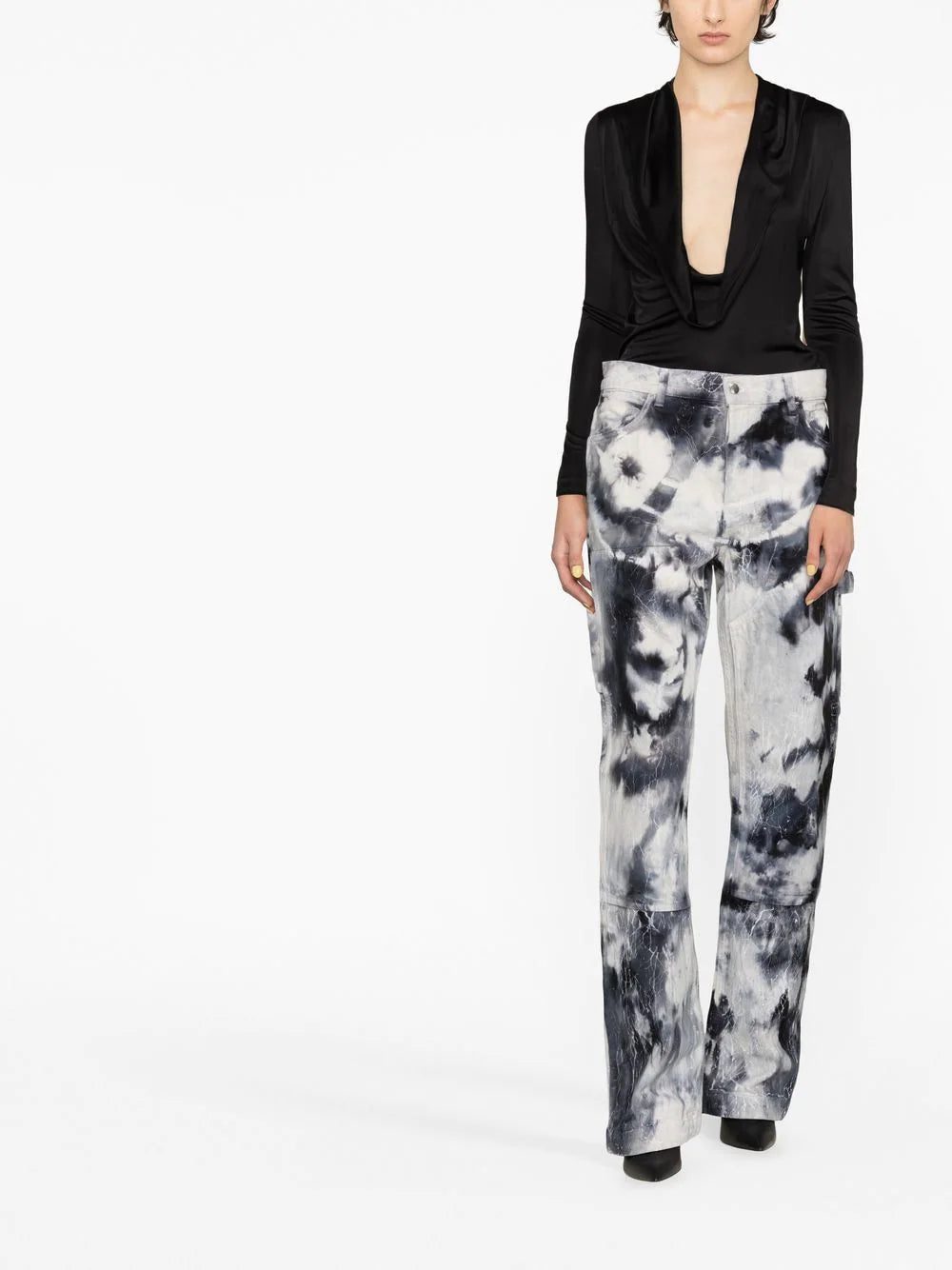 Versace cowl-neck long-sleeved bodysuit - Image 2