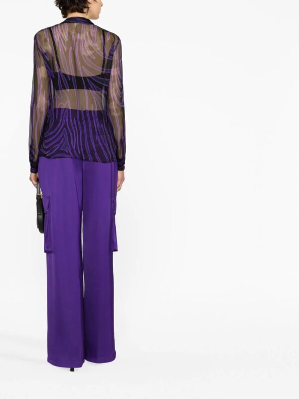 Versace  striped silk blouse - Image 4