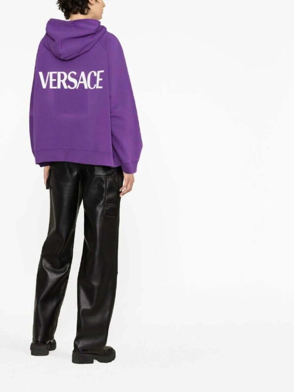 Versace  graphic-print cotton hoodie - Image 4