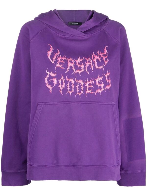 Versace  graphic-print cotton hoodie