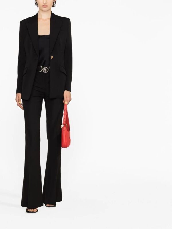 Versace  silver medusa-plaque flared trousers - Image 2