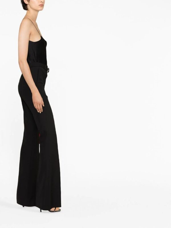 Versace  silver medusa-plaque flared trousers - Image 4