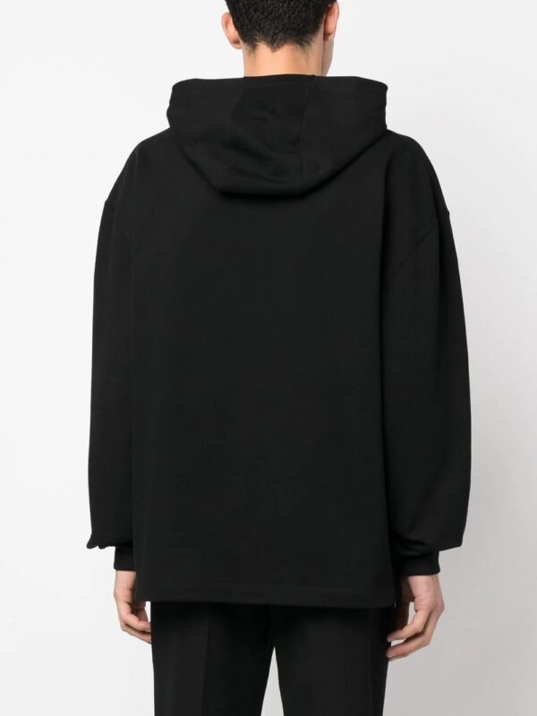 Versace  logo-patch cotton hoodie - Image 4