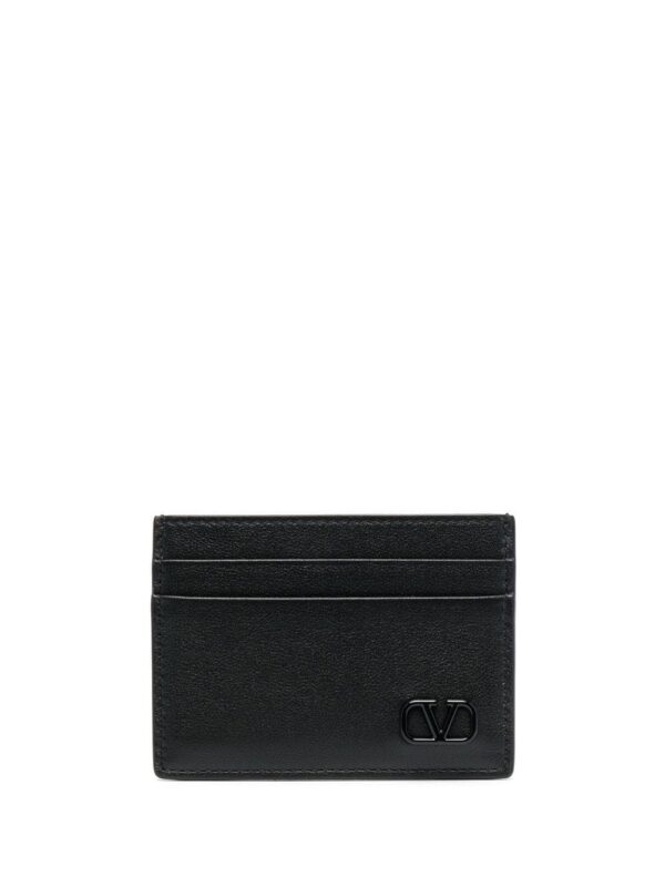 Valentino Garavani logo-plaque leather cardholder