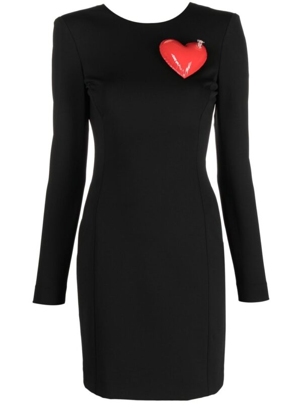 Moschino Inflatable Heart long-sleeve minidress