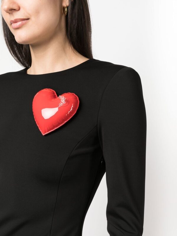 Moschino Inflatable Heart long-sleeve minidress - Image 4