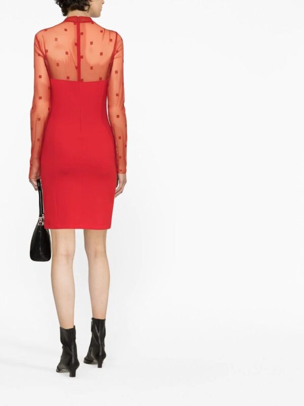 Givenchy  4G-print tulle-panelled minidress - Image 3