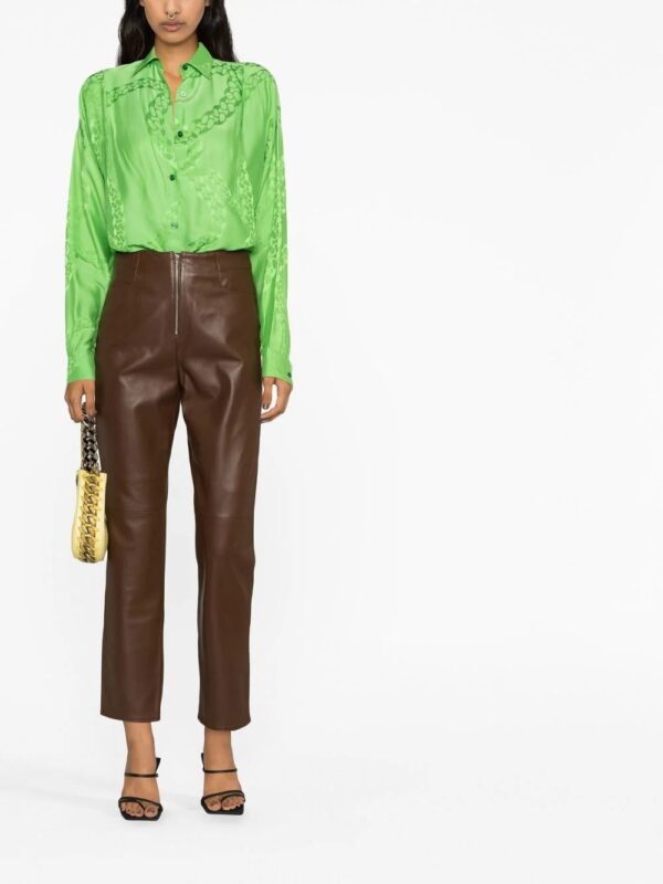 Stella McCartney  chain-link print long-sleeve shirt - Image 4