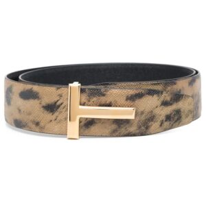 TOM FORD  leopard-print leather belt