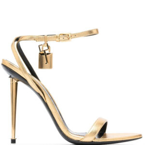 TOM FORD  Padlock 115mm metallic sandals