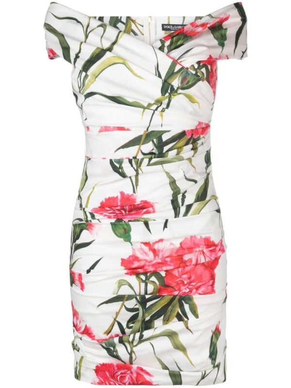 Dolce & Gabbana  floral-print off-shoulder dress