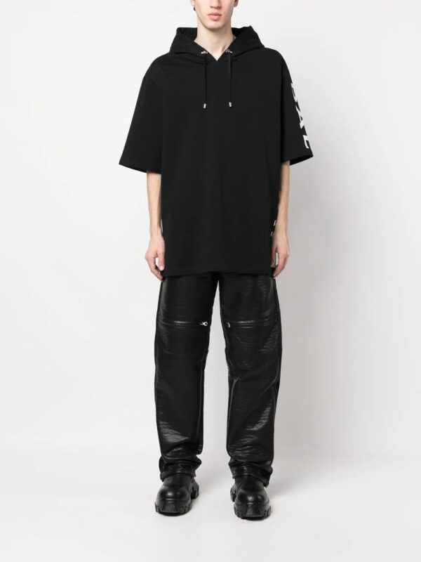 Balmain  logo-print short-sleeve hoodie - Image 2