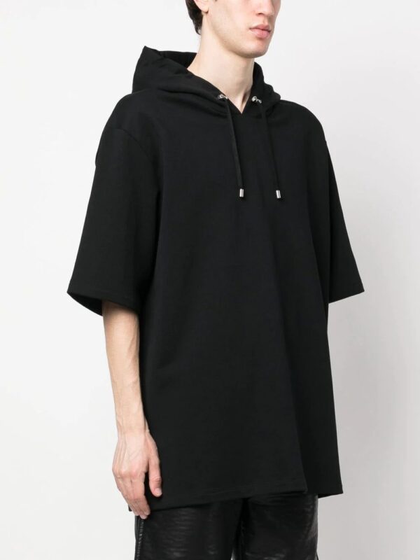 Balmain  logo-print short-sleeve hoodie - Image 3