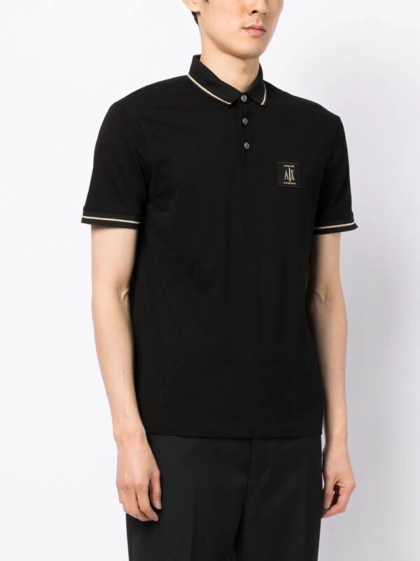 Armani Exchange  logo-patch polo shirt - Image 3