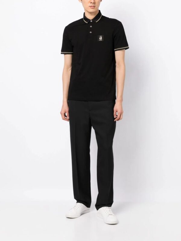 Armani Exchange  logo-patch polo shirt - Image 2