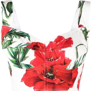 Dolce & Gabbana  floral-print corset top