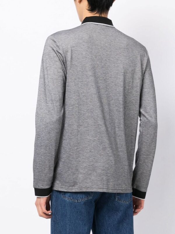 BOSS  logo-patch long-sleeved polo shirt - Image 3