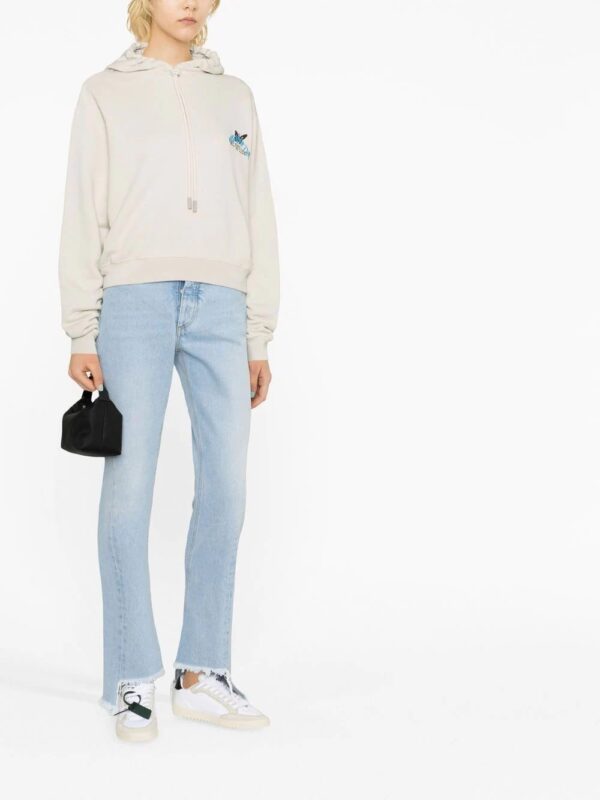 Off-White  embroidered-logo cotton hoodie - Image 2
