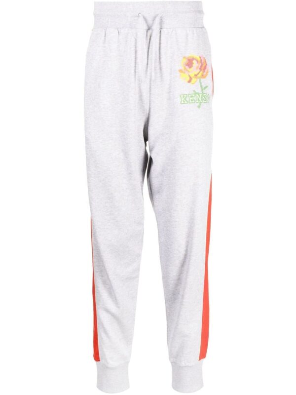 Kenzo  rose-embroidery track pants