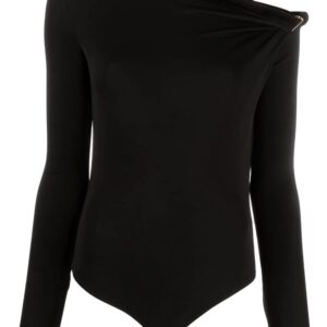 Versace off-shoulder long-sleeve bodysuit