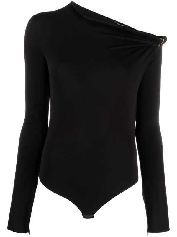 Versace  off-shoulder long-sleeve bodysuit