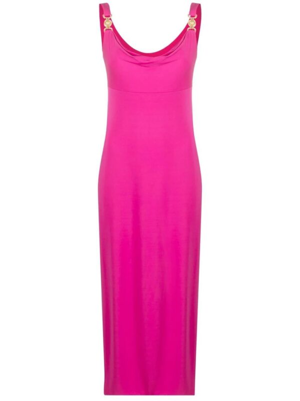 Versace  Medusa plaque midi dress