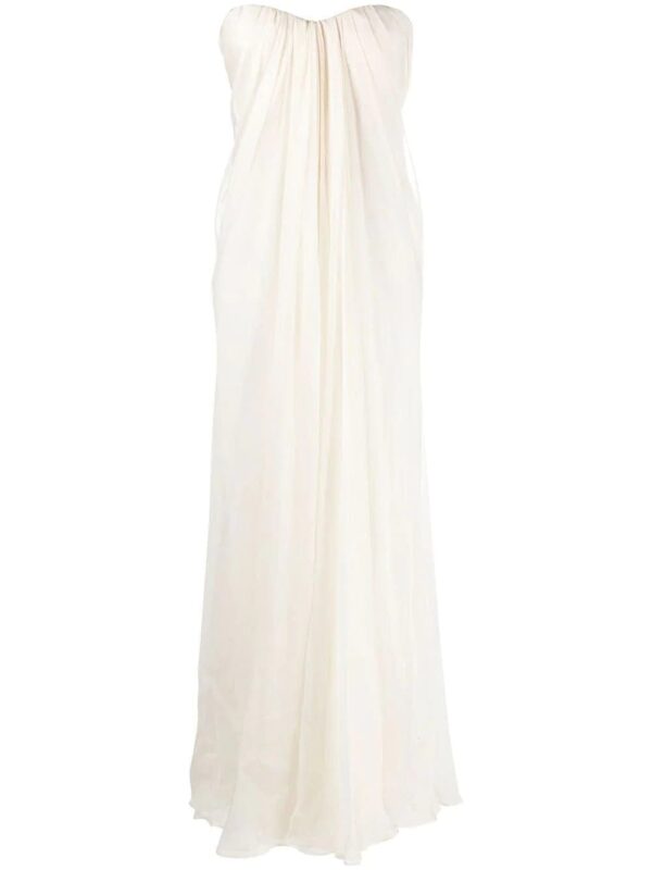 Alexander McQueen  draped silk-chiffon dress