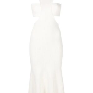 Alexander McQueen Slashed Harness rib-knit dress