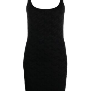 Versace La Greca-pattern knitted dress