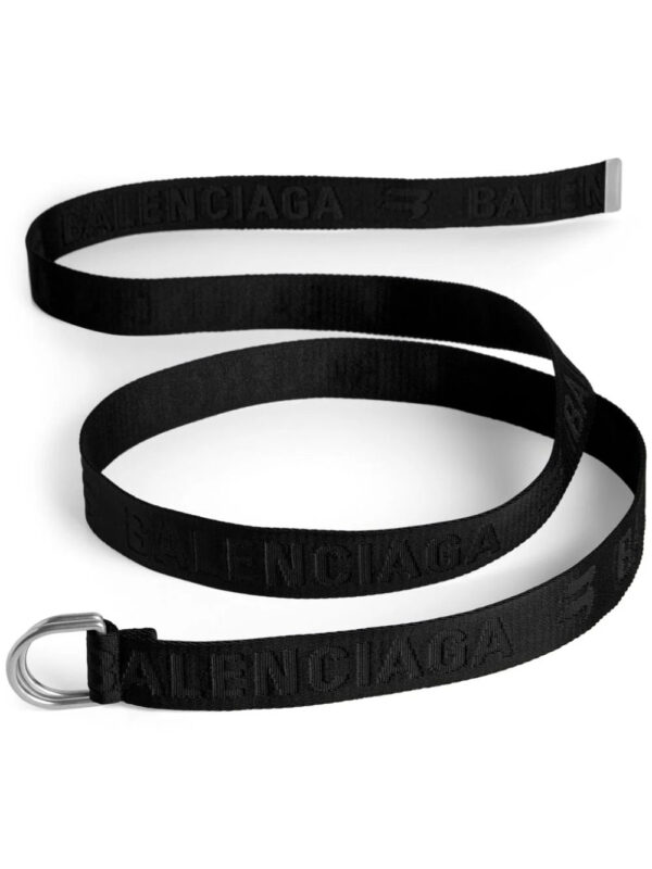 Balenciaga  D-ring logo-jacquard belt