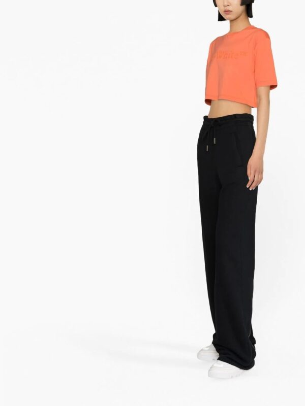 Off-White  logo-print cropped T-shirt - Image 3