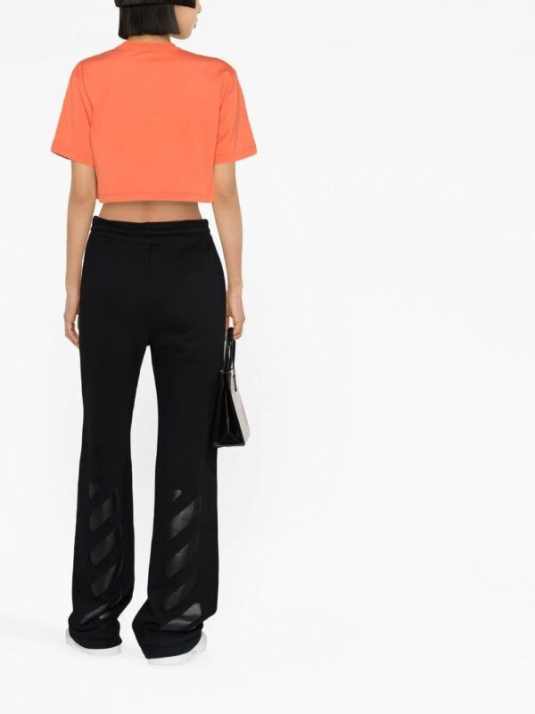 Off-White  logo-print cropped T-shirt - Image 4