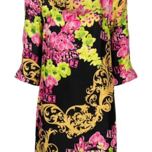 Versace graphic-print shift dress