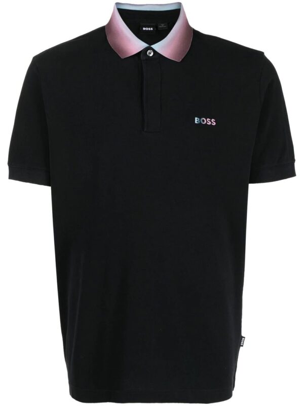 BOSS  logo-embroidered polo shirt